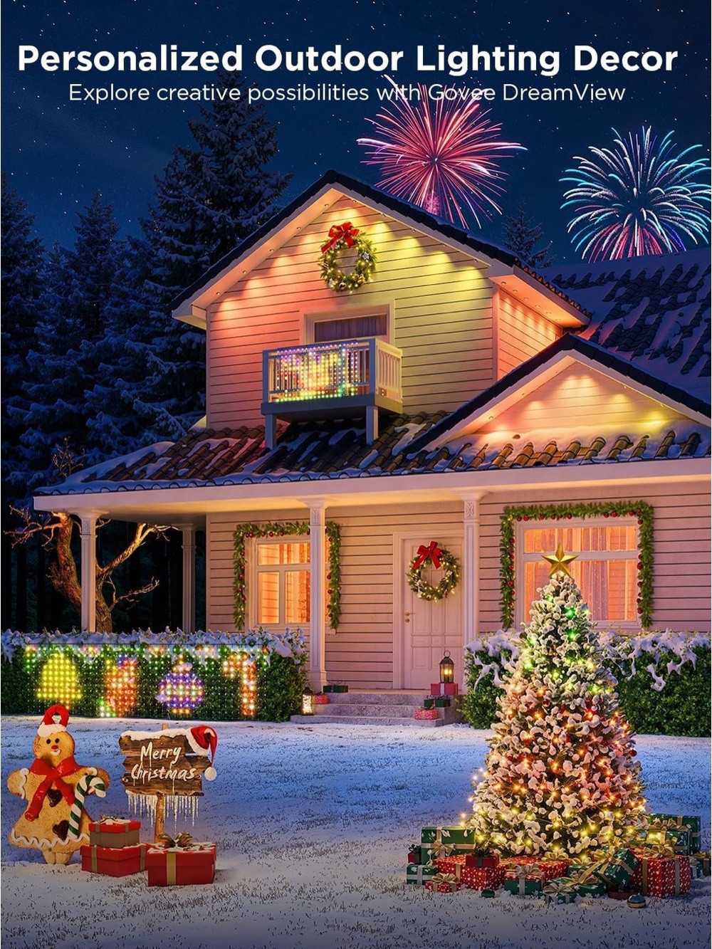 Govee Outdoor Net Lights 2.8 x 9.4ft 480 LED Beads, Compatible Alexa, Google NEW